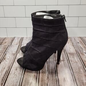 Paprika Black Peep Toe Stiletto Pumps Women's Size 9 High Heels